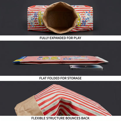 New Store Sale！Upgrade Cat Toy Cute Large Kraft Paper Double-Layer Crinkle Bag Cat Hideout (29.53*13.78Inch), Hide & Seek Play Tunnel Cat Bed Puzzle Relaxation, Cat Hideout Toy Cat Crinkle Toy for Indoor Kittens & Adult