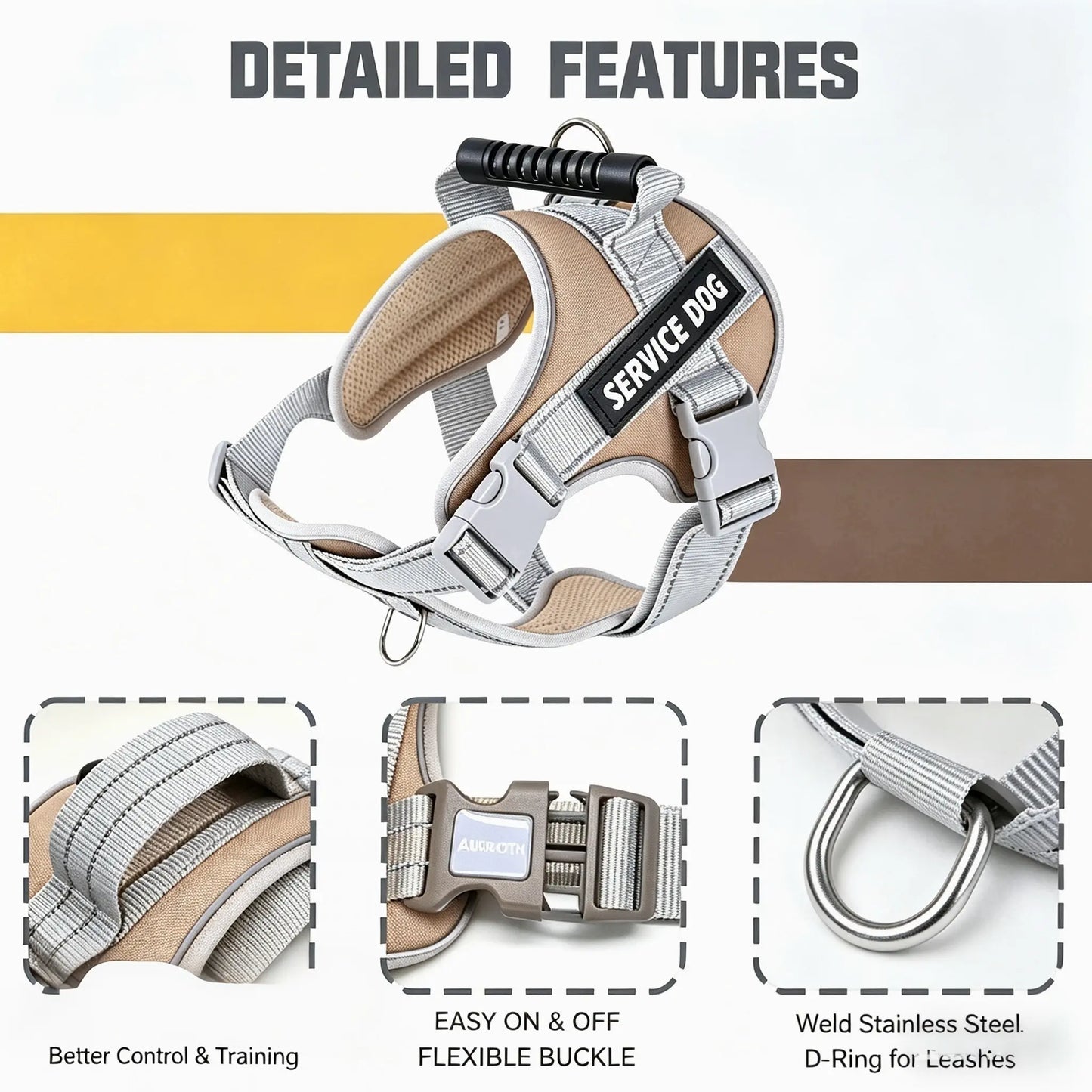 2026 New Pet Dog Harness – Safe Dog Harness with Chest Strap, Glow-In-The-Dark Design, Adjustable for Easy On/Off, Convenient for Outdoor Travel, Suitable for Daily Commuting and Training, Ideal for Small, Medium, and Large Dogs
