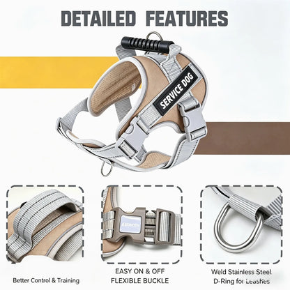 2026 New Pet Dog Harness – Safe Dog Harness with Chest Strap, Glow-In-The-Dark Design, Adjustable for Easy On/Off, Convenient for Outdoor Travel, Suitable for Daily Commuting and Training, Ideal for Small, Medium, and Large Dogs